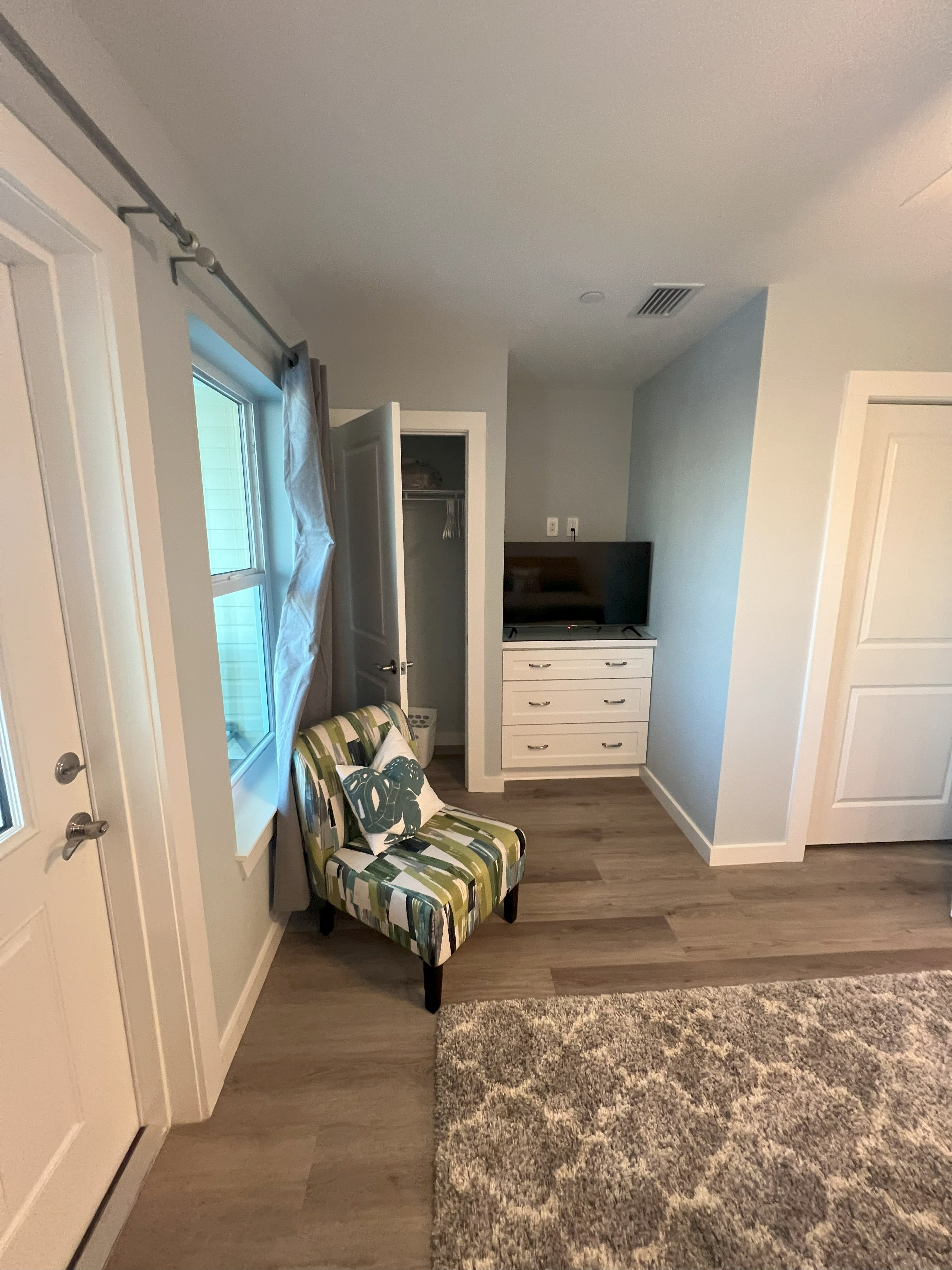 King bedroom with bath and balcony