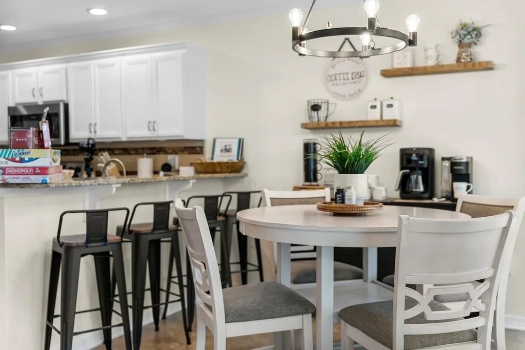 Spacious kitchen open to the den and living room.