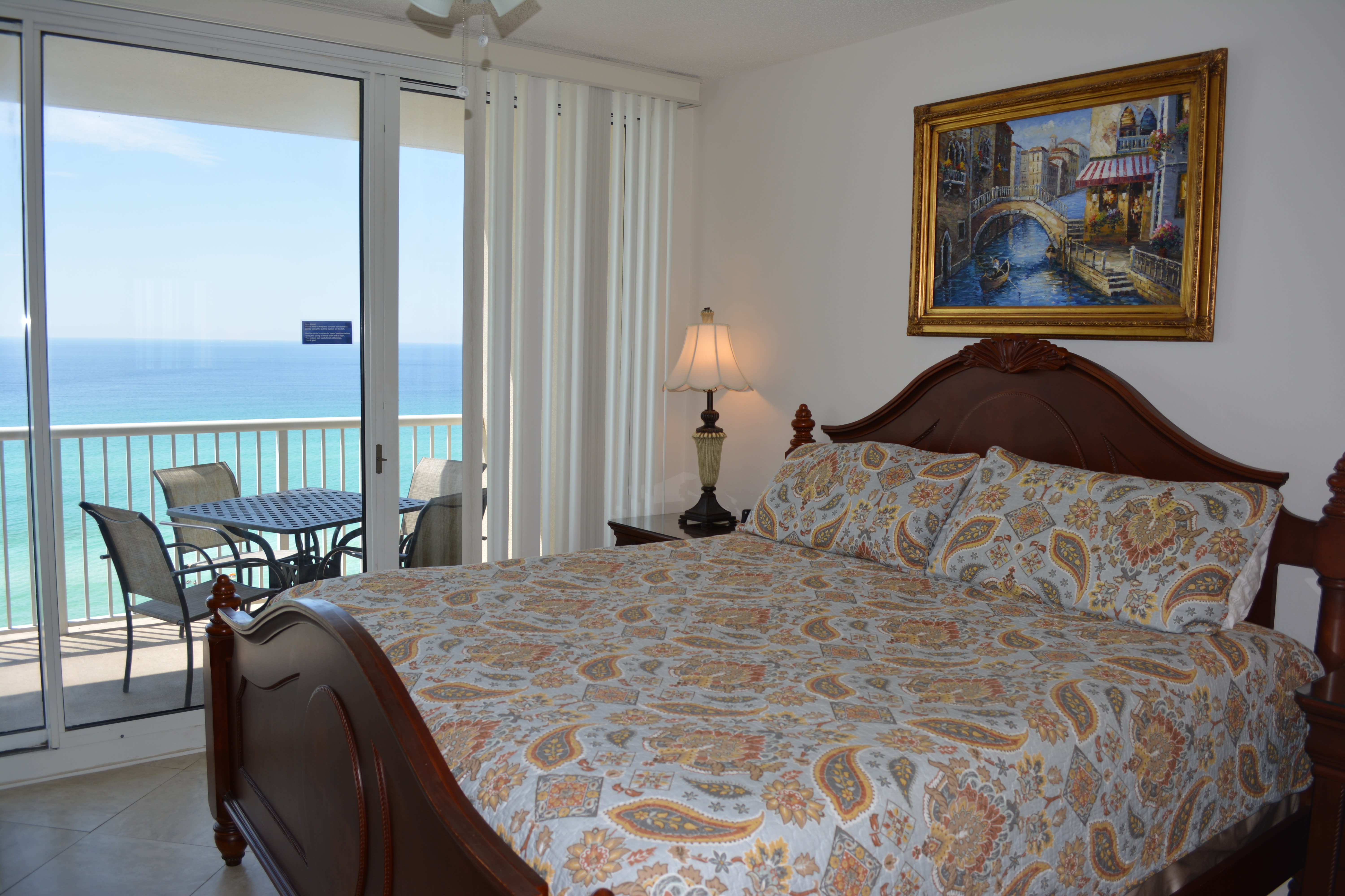 Master Bedroom by the gulf-front Terrace