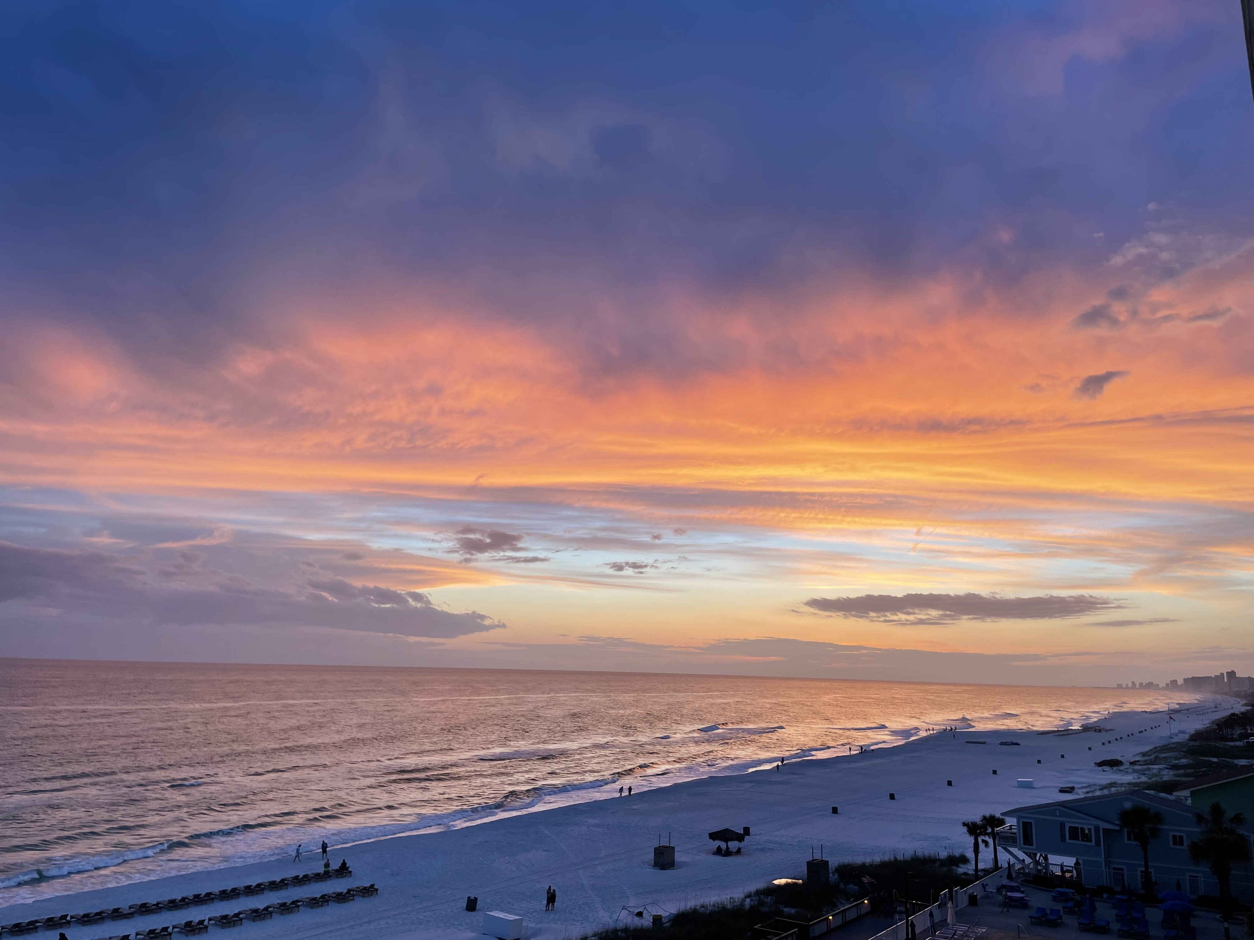 View of PCB Sunset from our balcony
