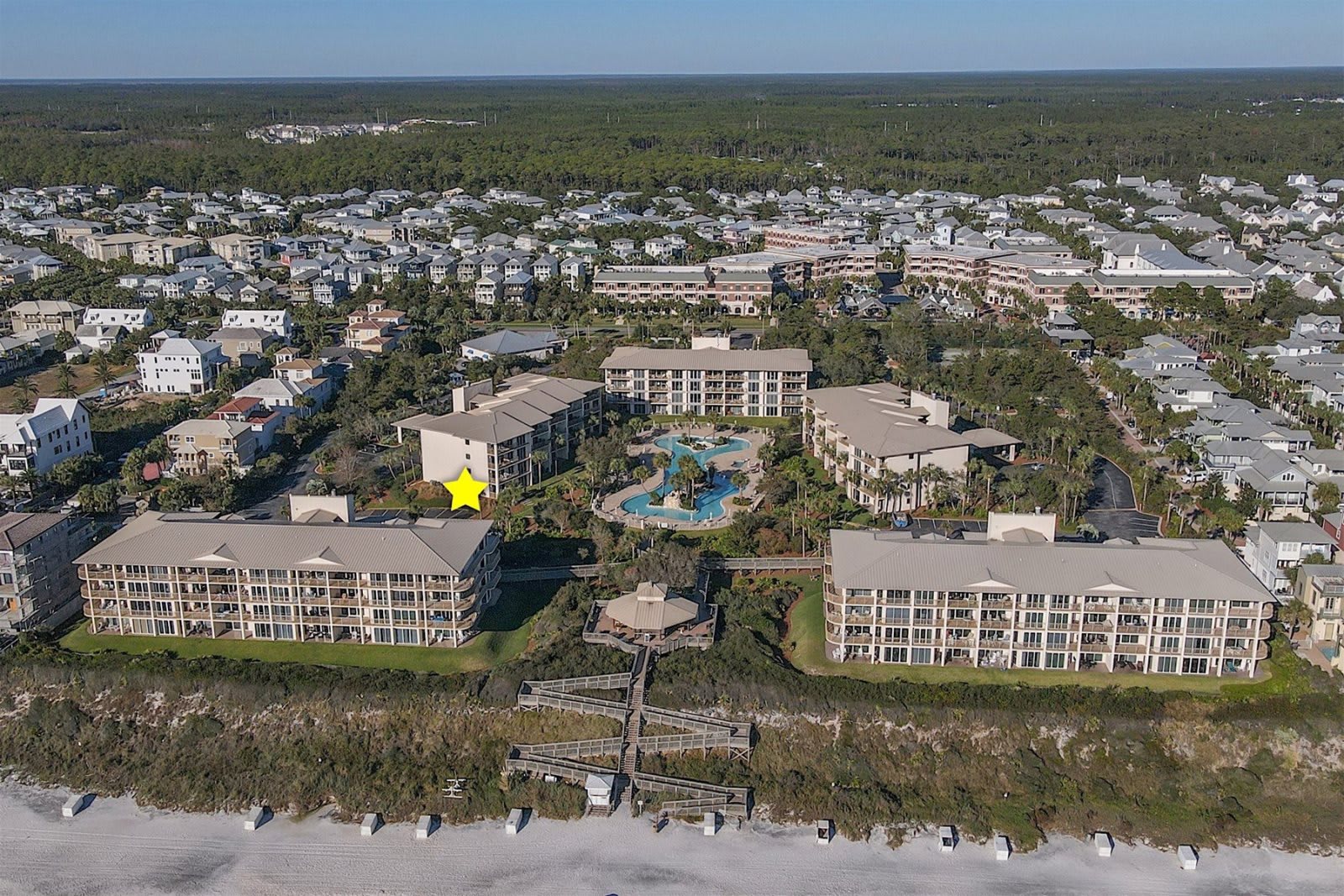 The Coral Cabana is marked with a star