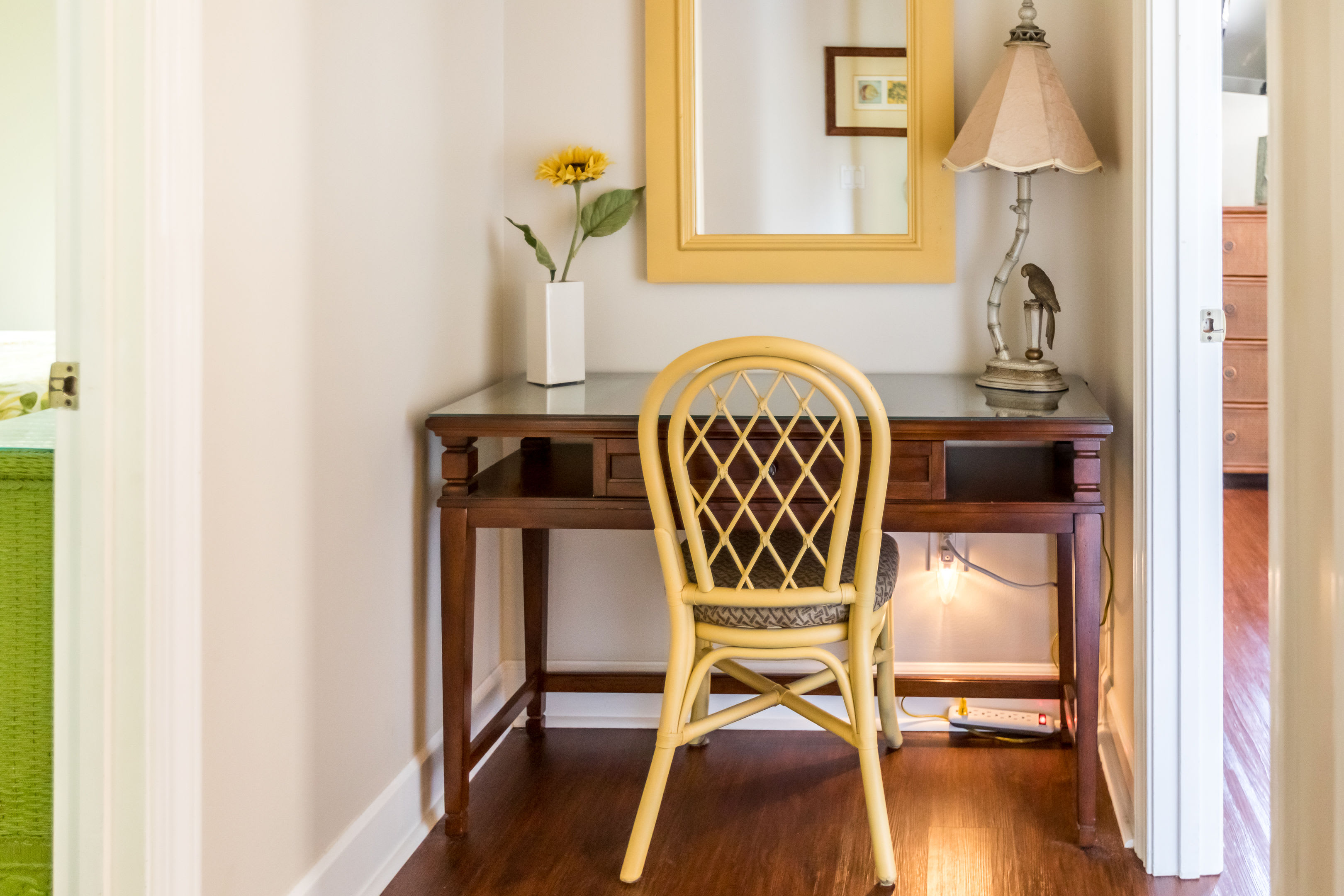 Second floor hallway desk area for makeup or computer station