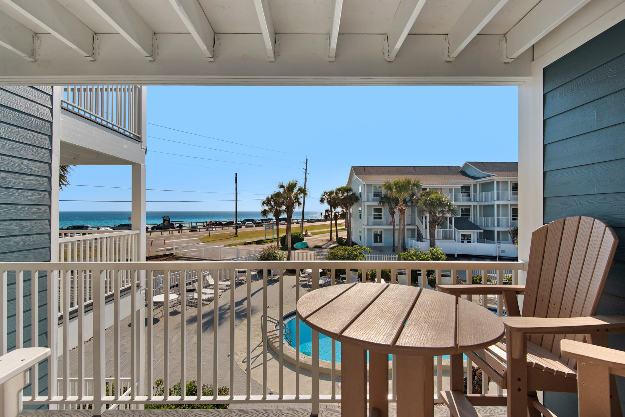 Second set of Adirondack chairs and table