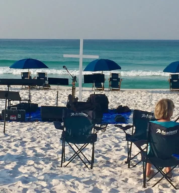 Looking for a church?  Beach services close by are amazing!