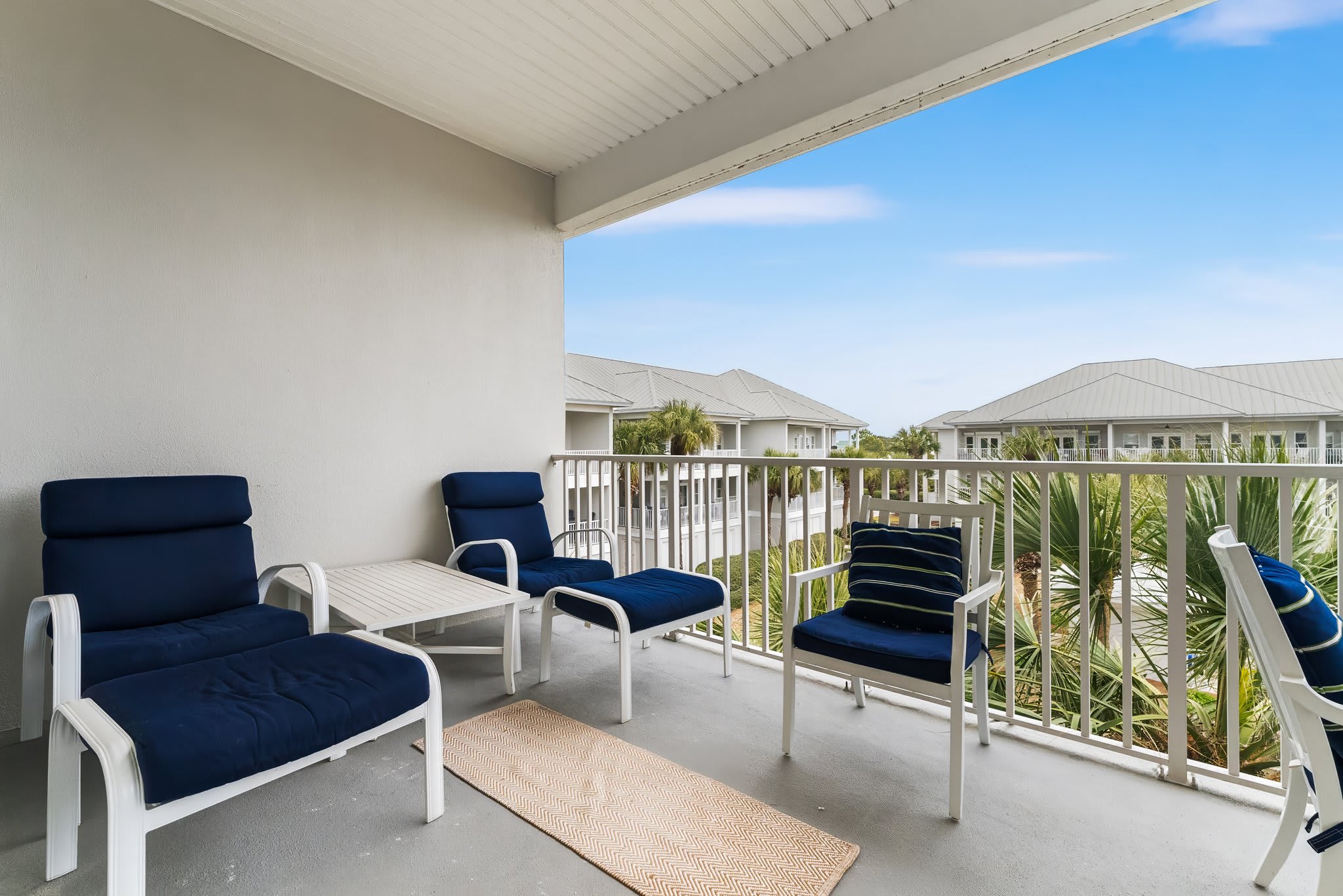 Large patio with views of the Gulf and Pool