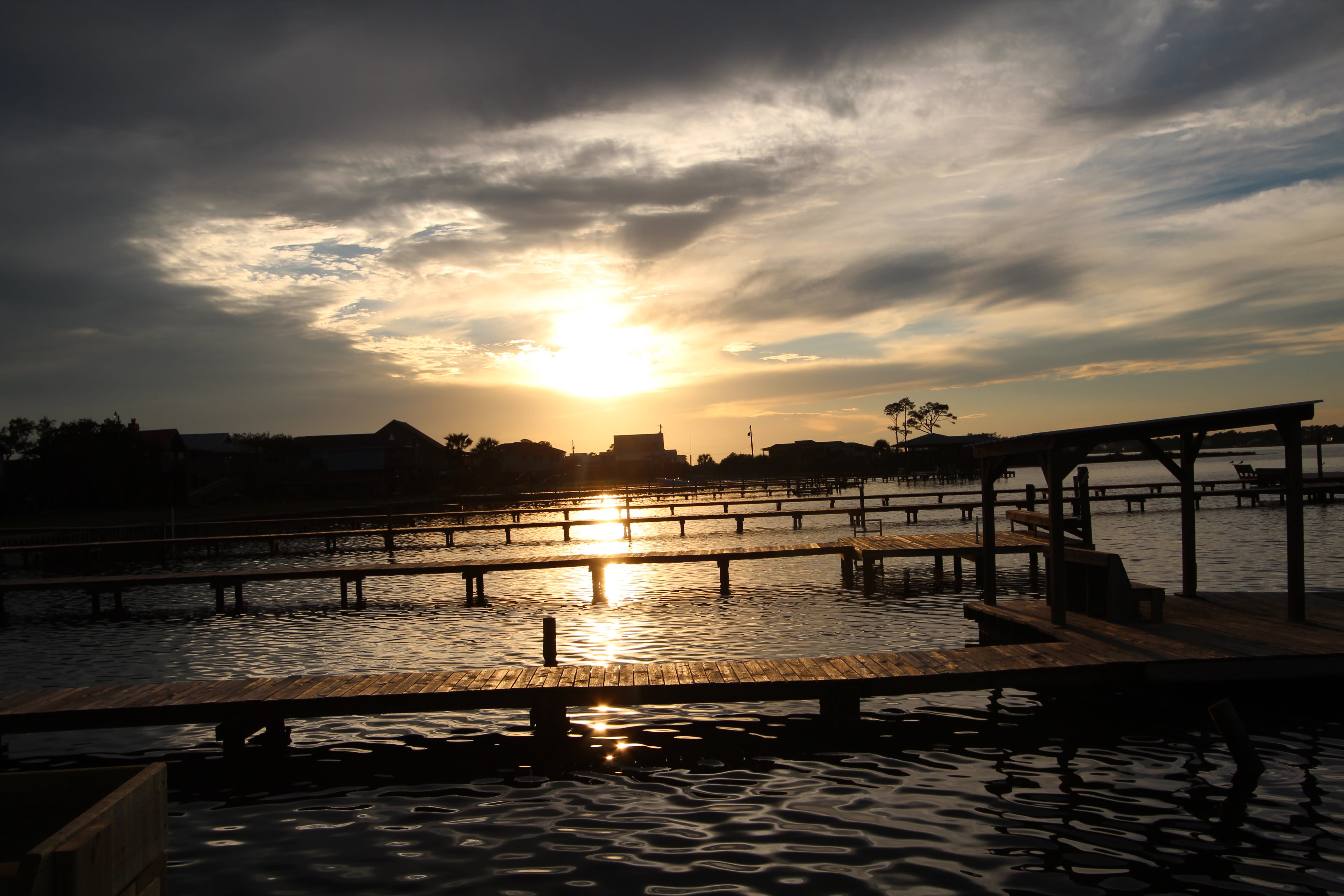 Sun setting from the dock
