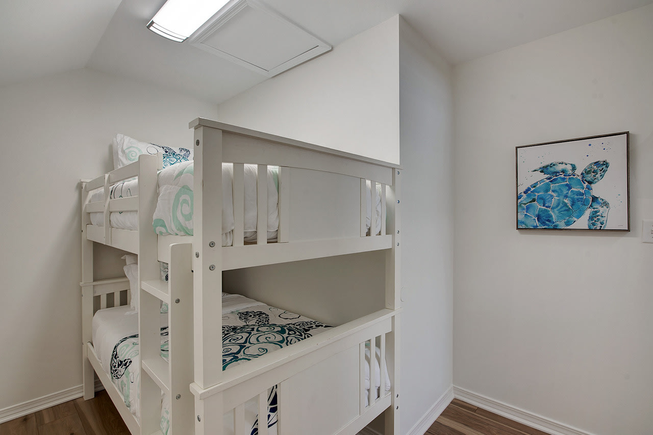 Bunk area on the upper level.