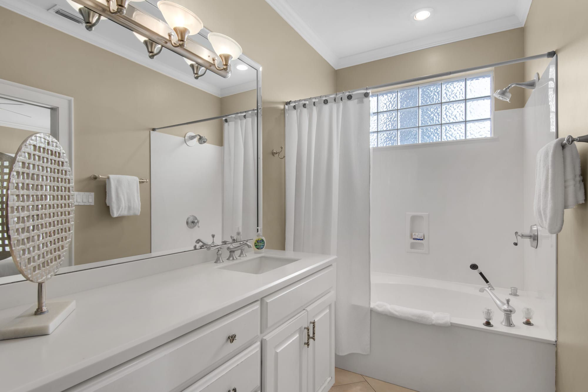 FOURTH FULL BATHROOM WITH SHOWER AND JETTED BATHTUB (OFF OR FOURTH BEDROOM) 