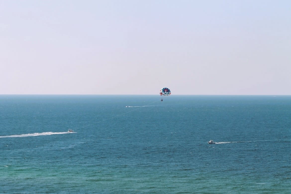 Watch all of the activity from the comfort of your balcony. 