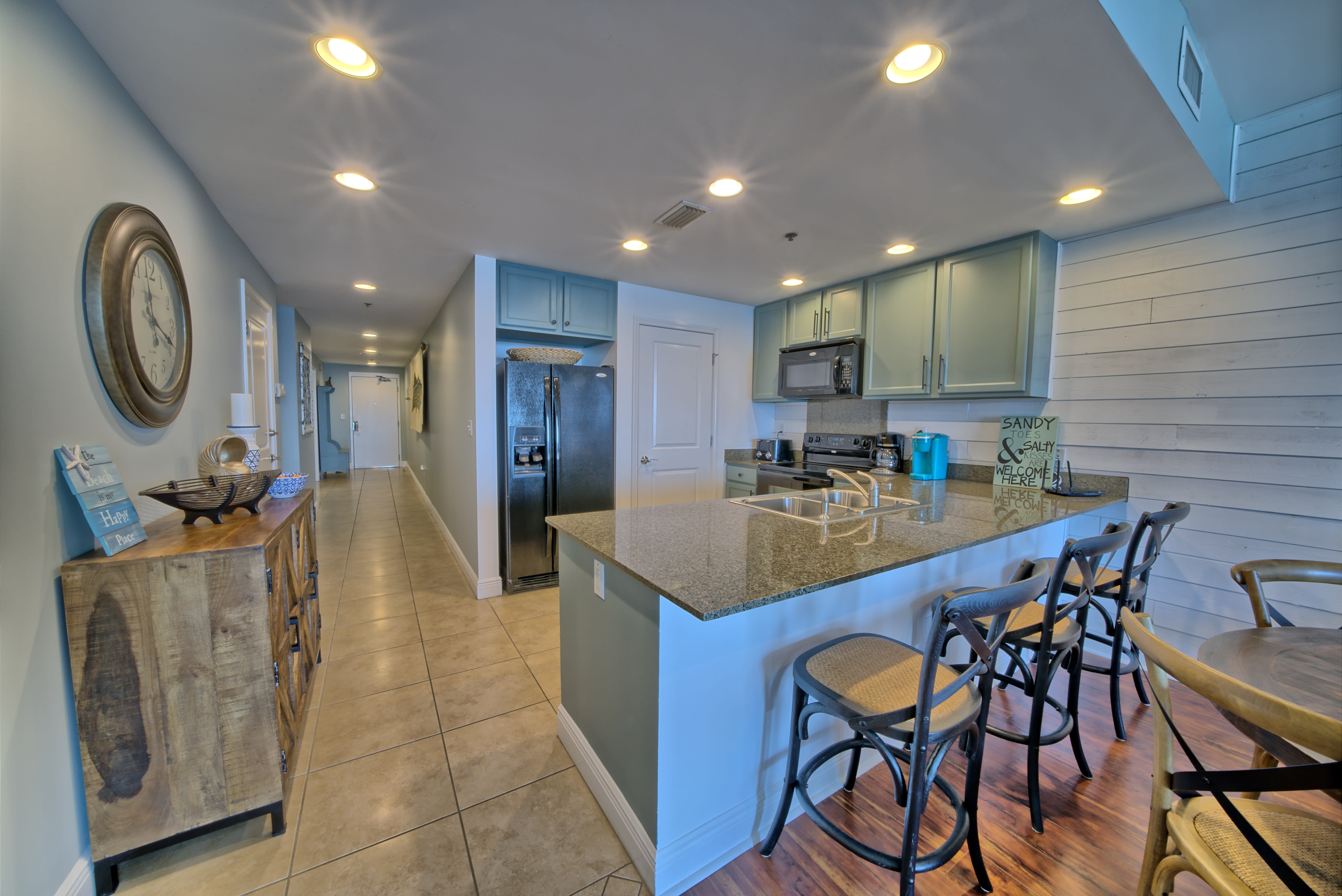 Eating bar with chairs!