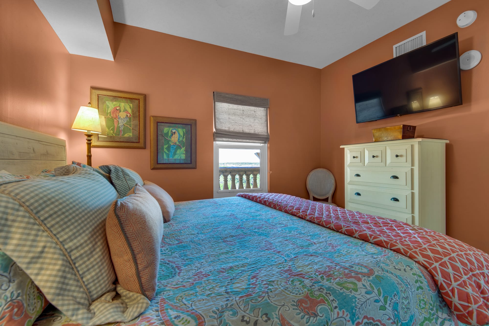 King Bedroom Suite 3 has 50" Wall Mounted Smart TV.
