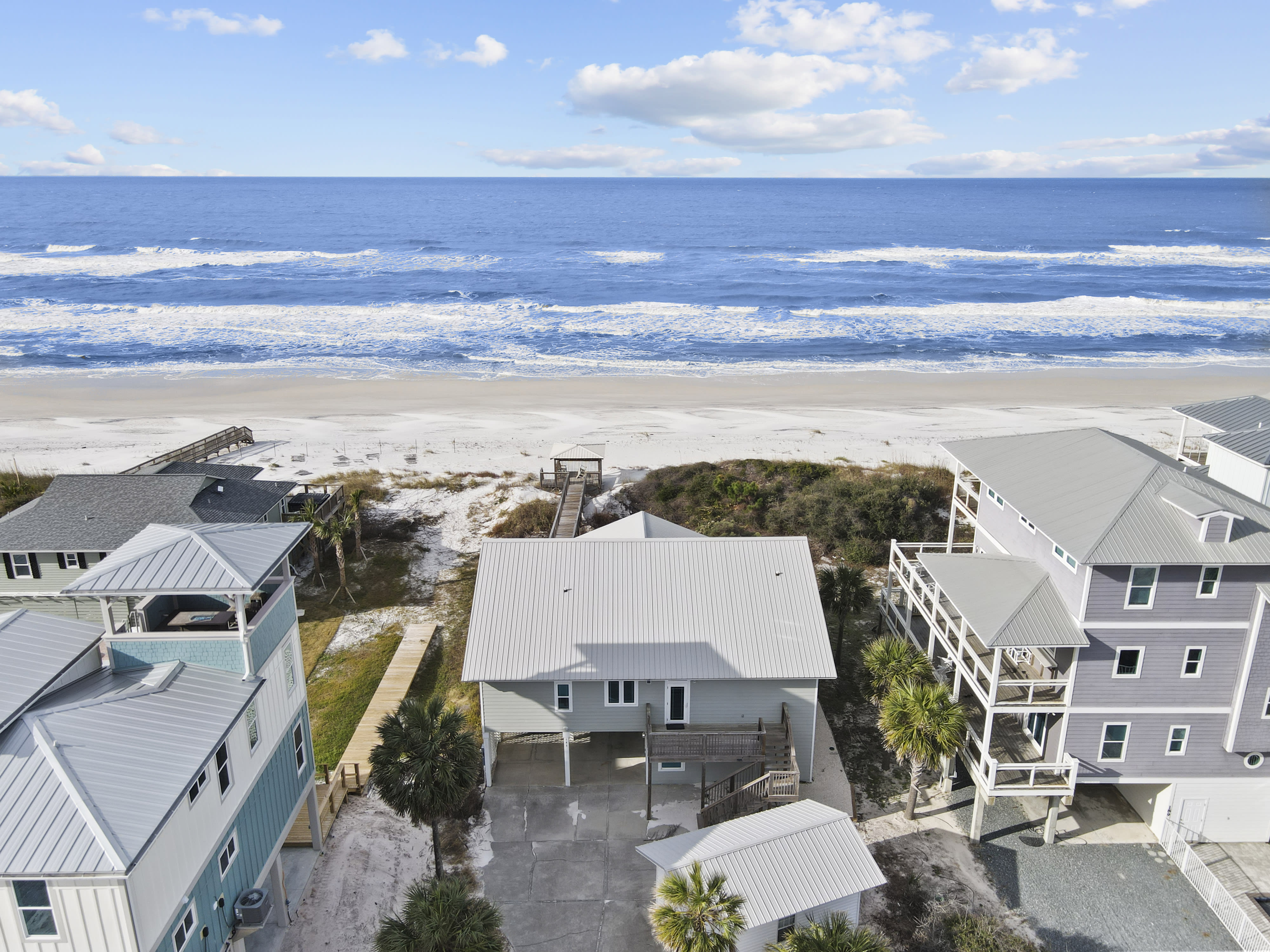 Aerial View of Home Overlooking North Cape San Blas