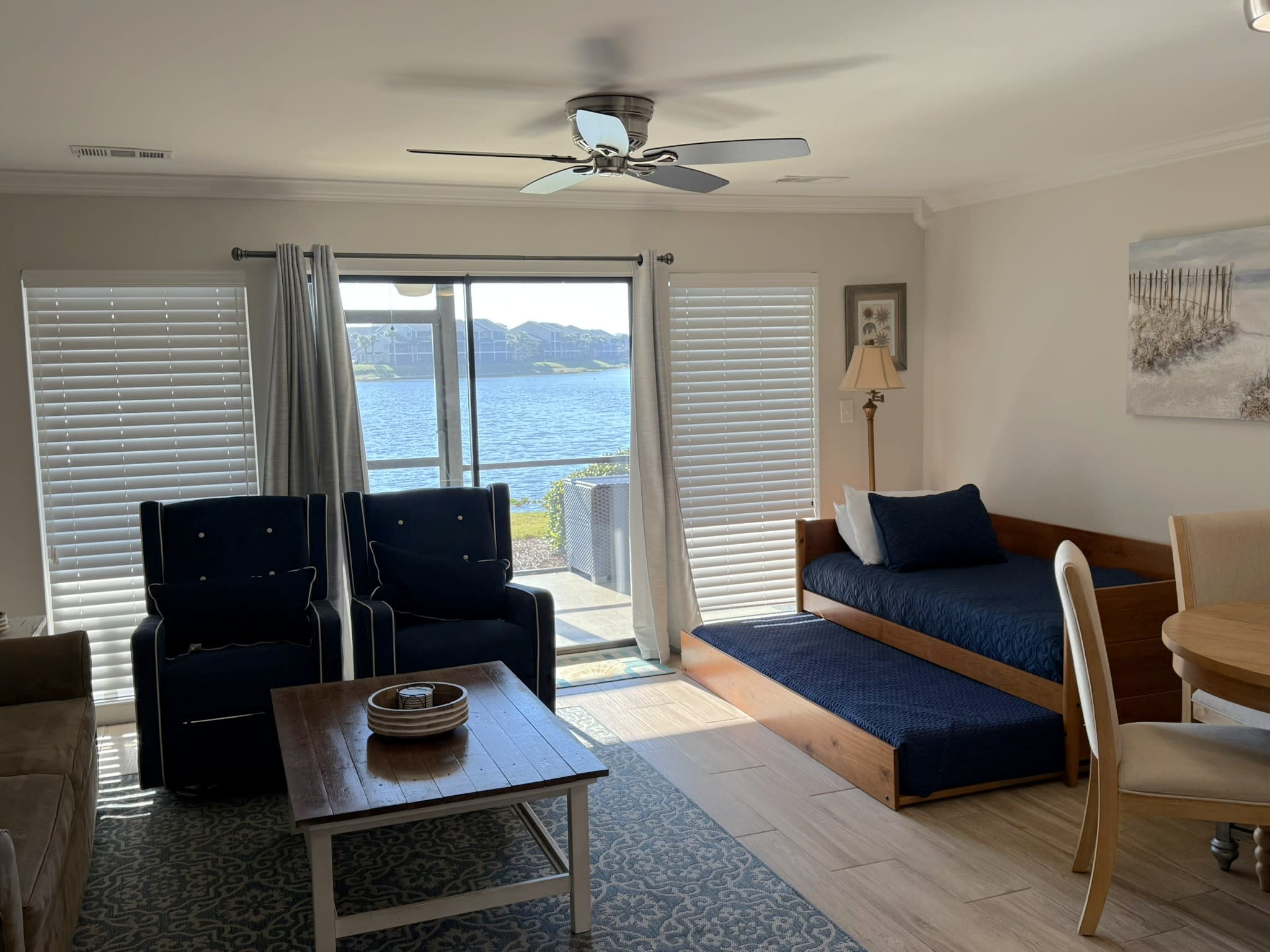 Living area with trundle bed