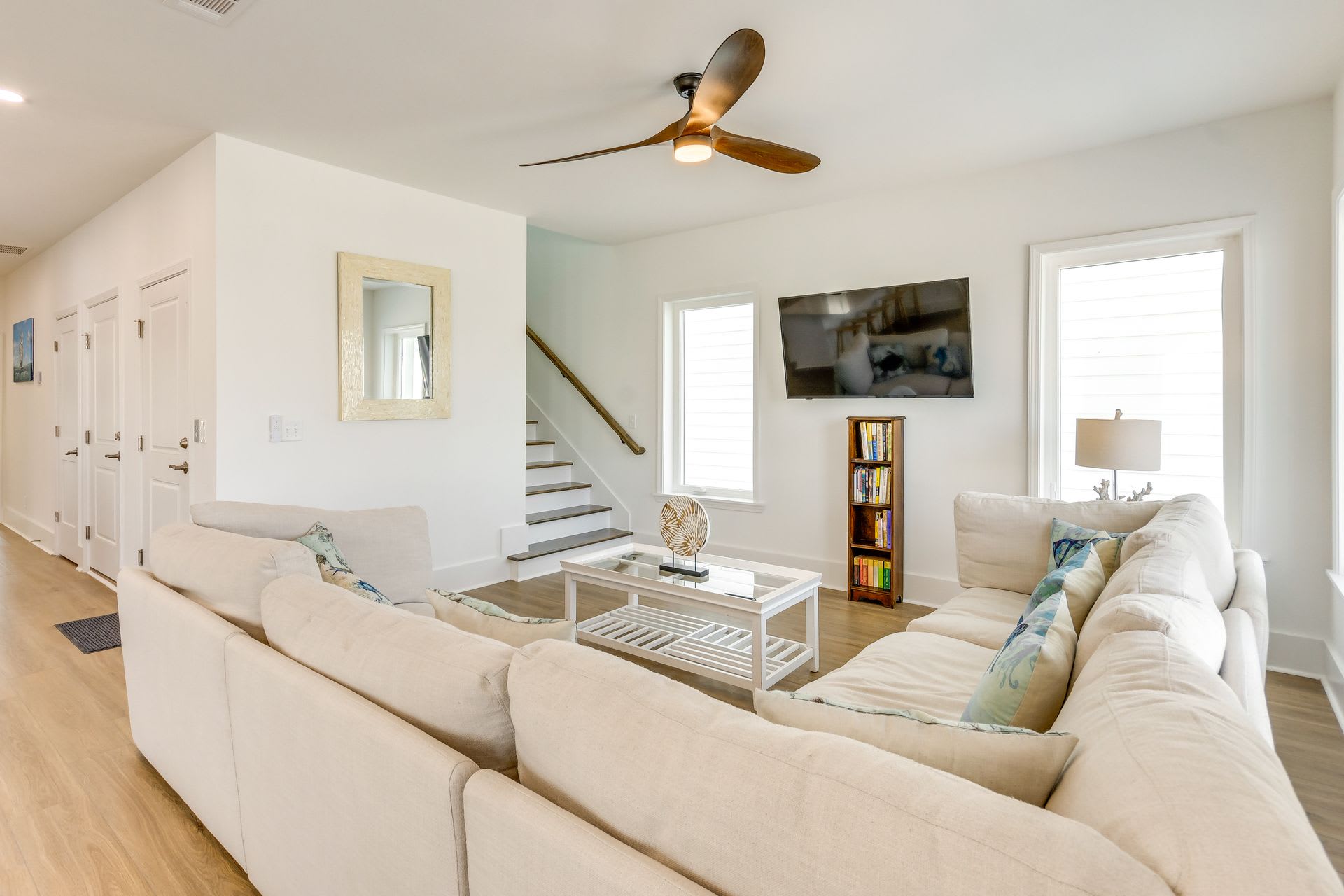 Comfy Couch with TV.