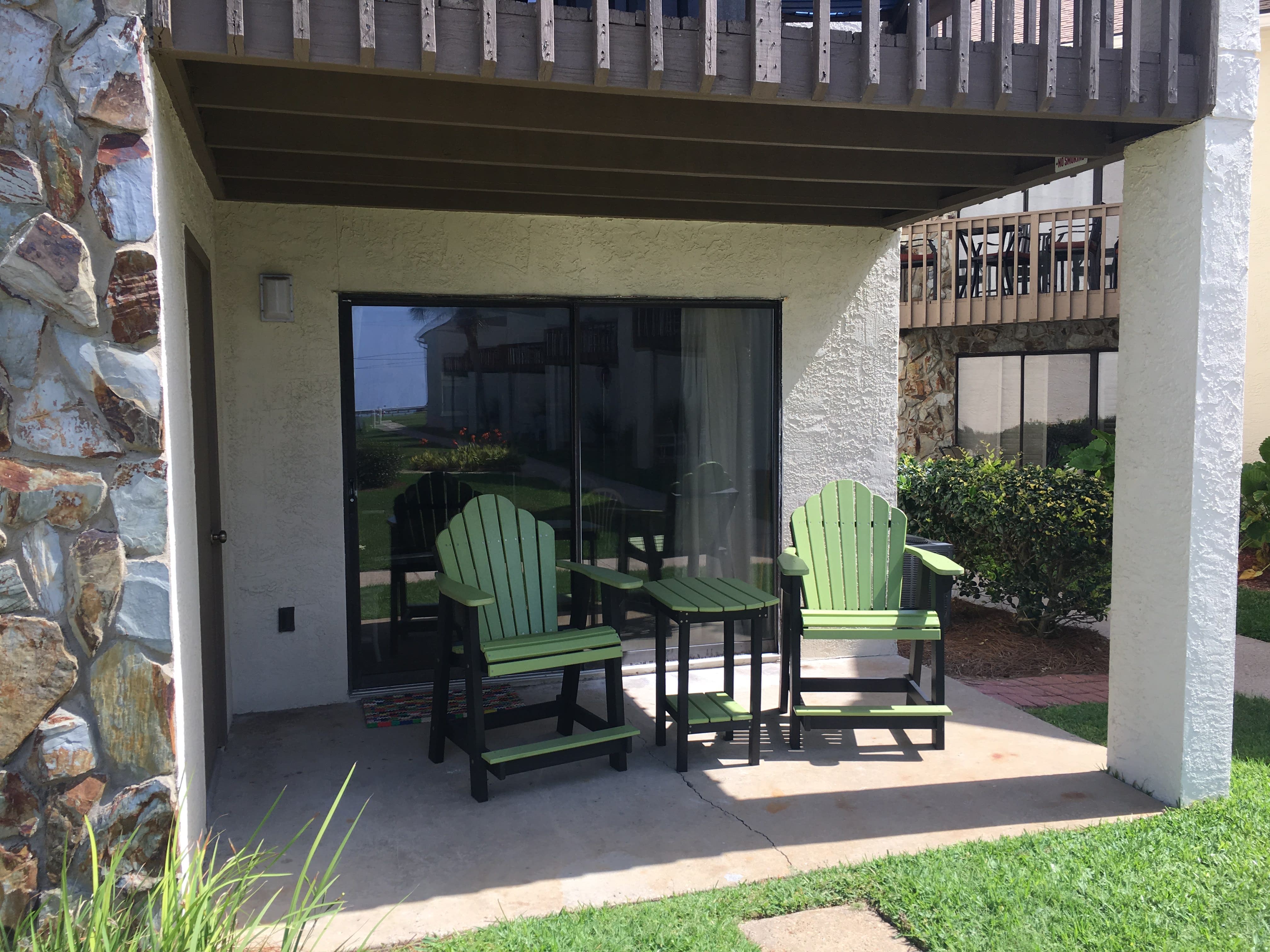 The most relaxing chairs around on the patio of Blue Surf 10A