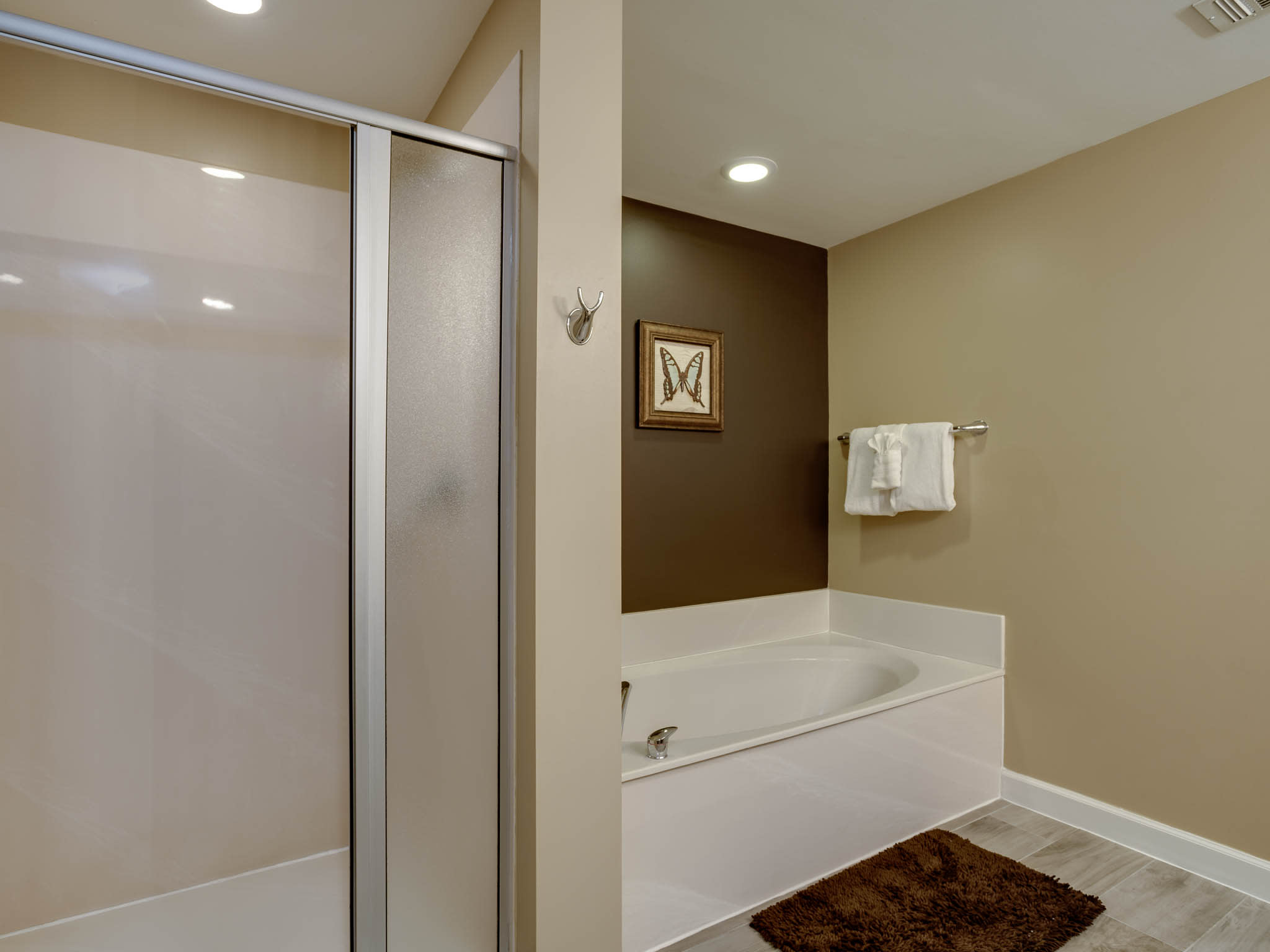 master bath, tub plus separate shower