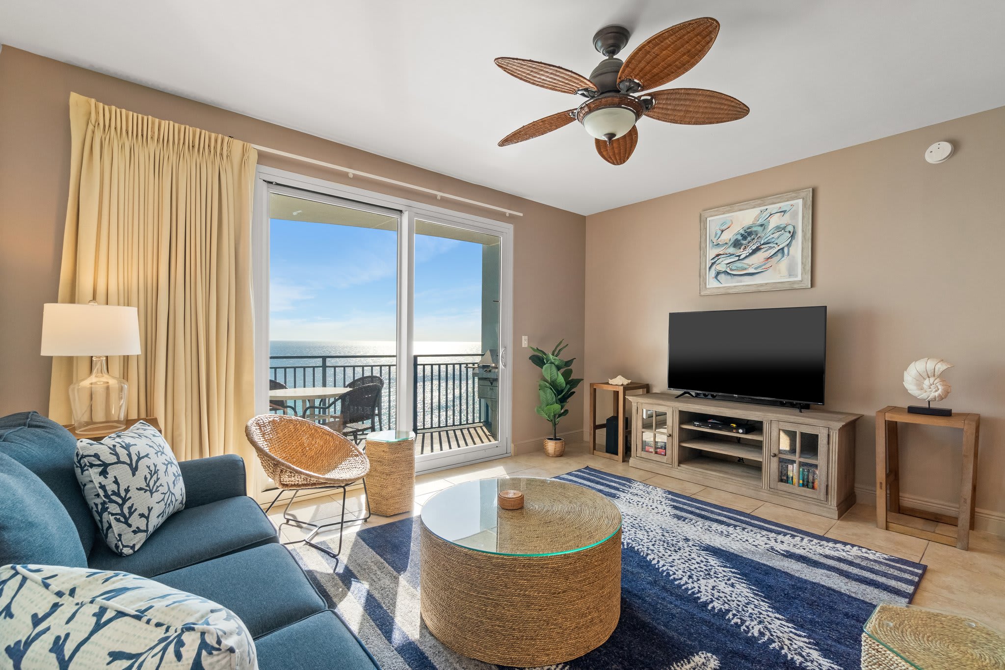 Living room with balcony access