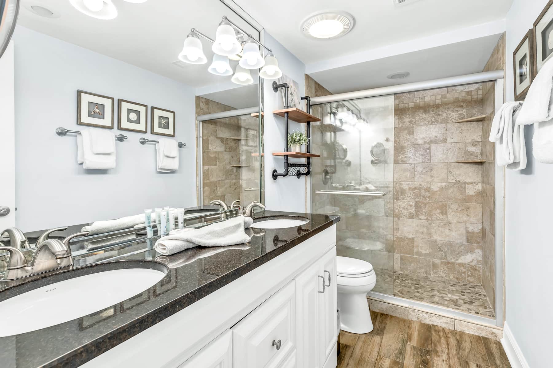 Luxurious Master bath with walk-in shower!