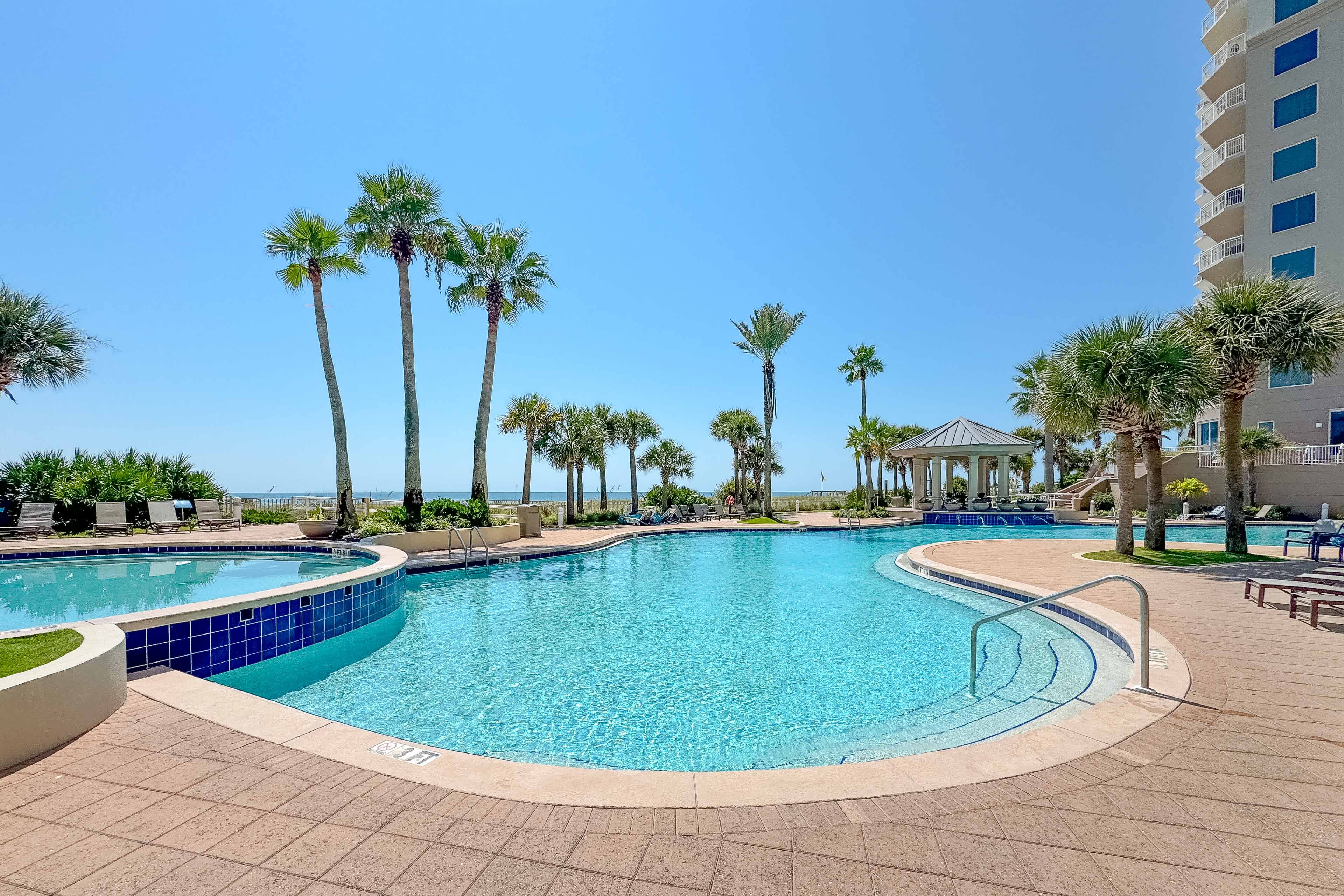 Indigo has multiple pools including one that is heated when appropriate.