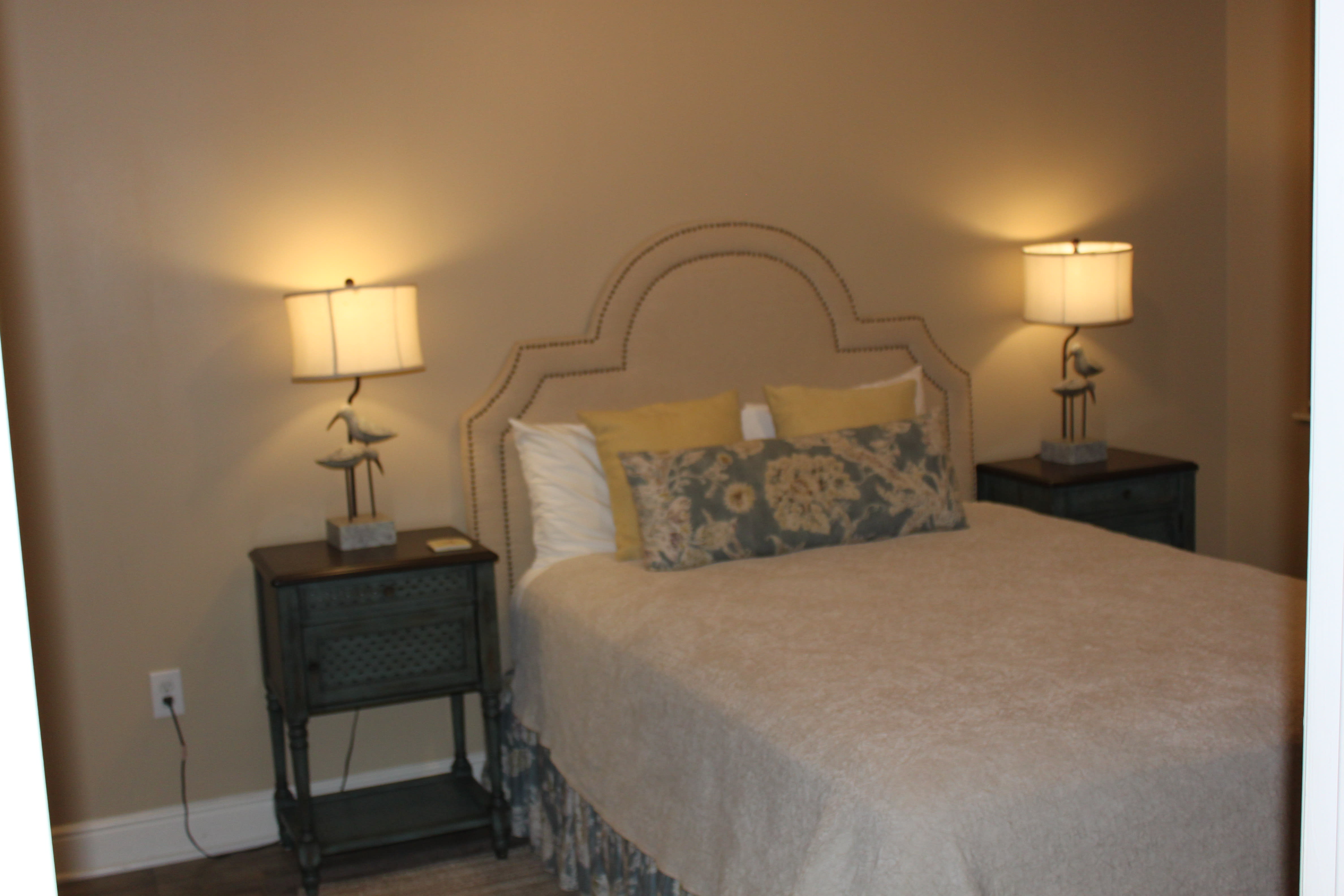 The Queen bedroom - spacious and equipped with with a Serta Perfect Sleeper