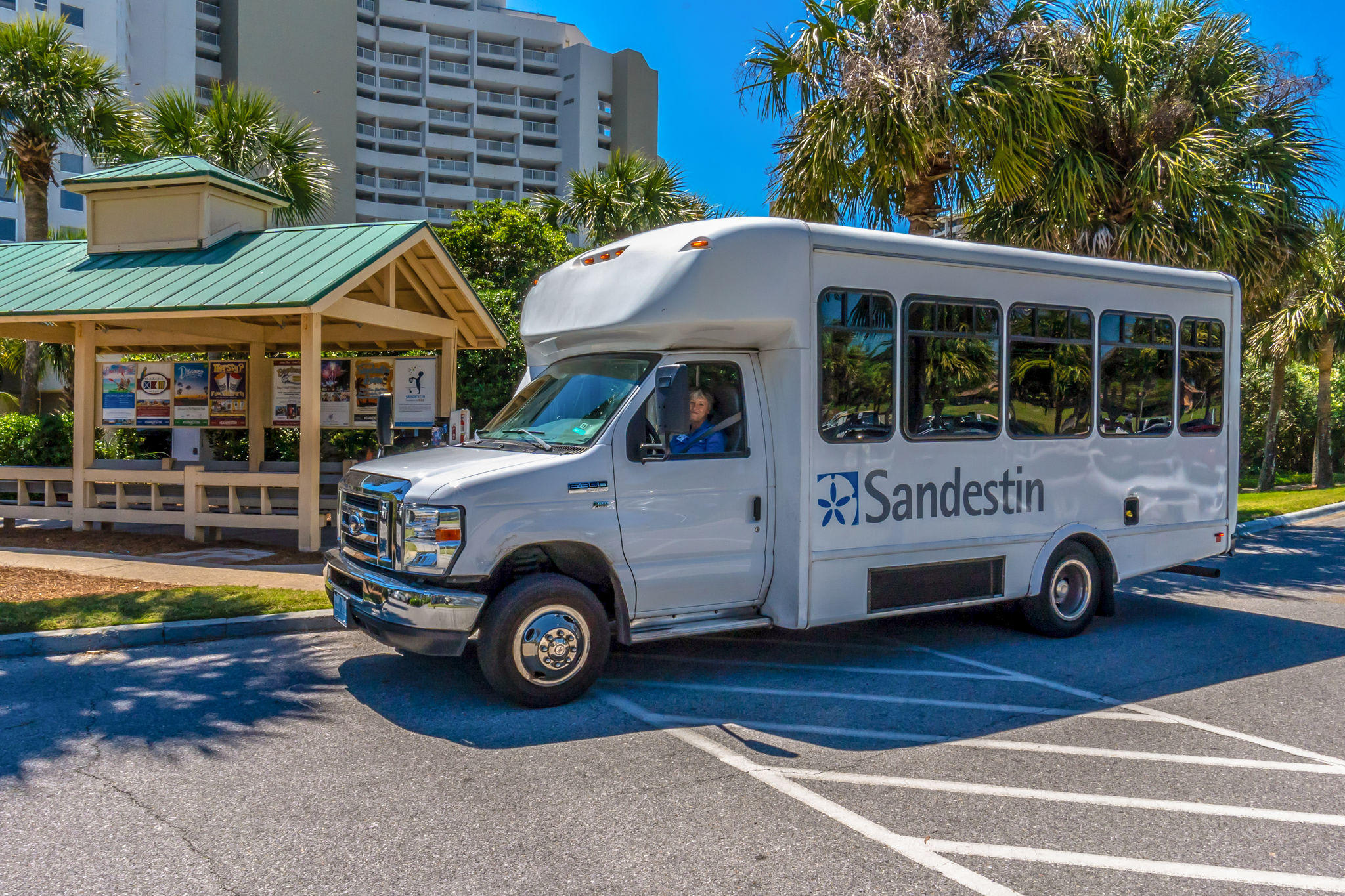 Complimentary Sandestin tram will take you throughout the resort 
