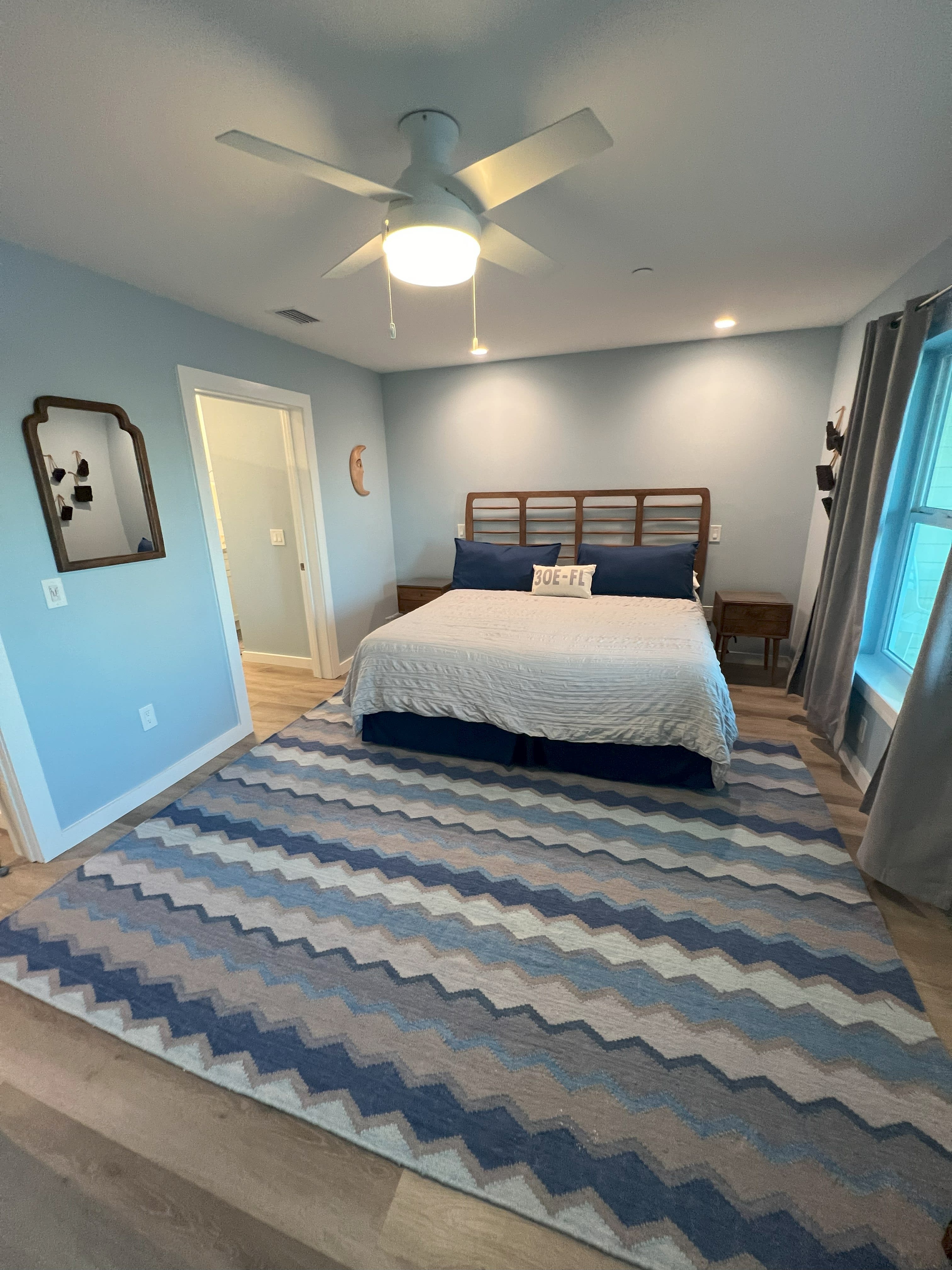 King bedroom with bath and balcony