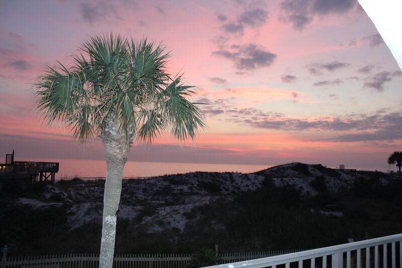 Wonderful sunset from the balcony.