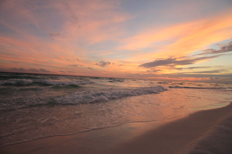 Beautiful sunset on the beach