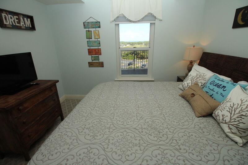 Flat screen TV in master bedroom
