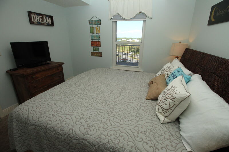 Master bedroom with golf course view