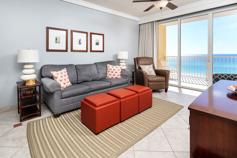 Living Room - 
Gulf Dunes 612 Fort Walton Beach Okaloosa Island Vacation Rentals