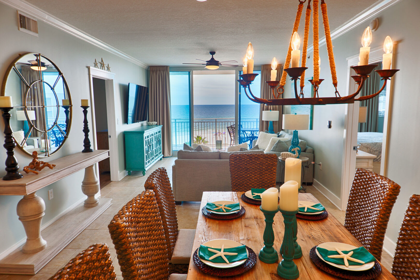 Enjoy your meal with a beautiful view.