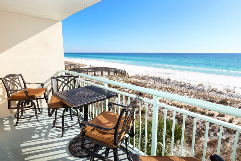 Balcony - Pelican Isle 308 Fort Walton Beach Okaloosa Island Vacation Rentals