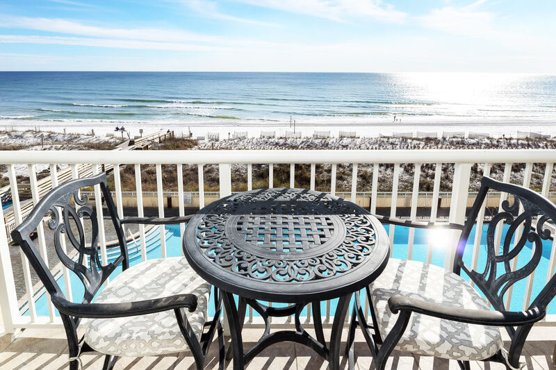 Balcony - 
Waters Edge Resort Unit 412 Fort Walton Beach Okaloosa Island Vacation Rentals