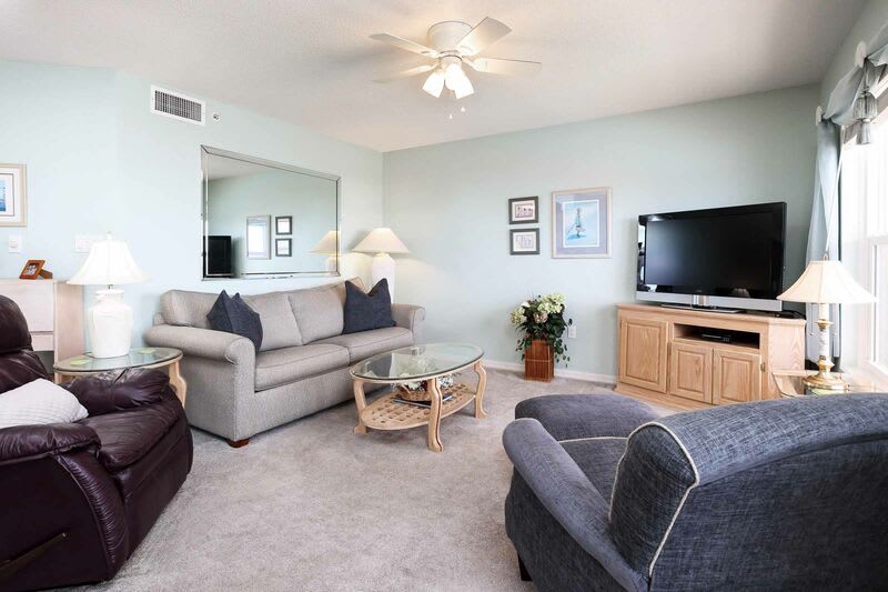 Living Room View - 
Islander Beach Resort, Unit 2005, Okaloosa Island, Fort Walton Beach Vacation Rentals