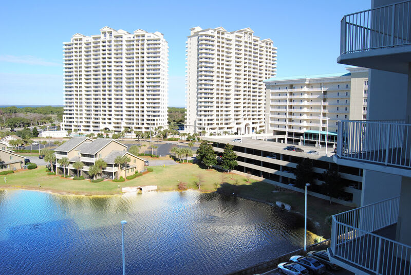 Ariel Dunes II is the Building on the left, Destin Vacation Condo Rentals