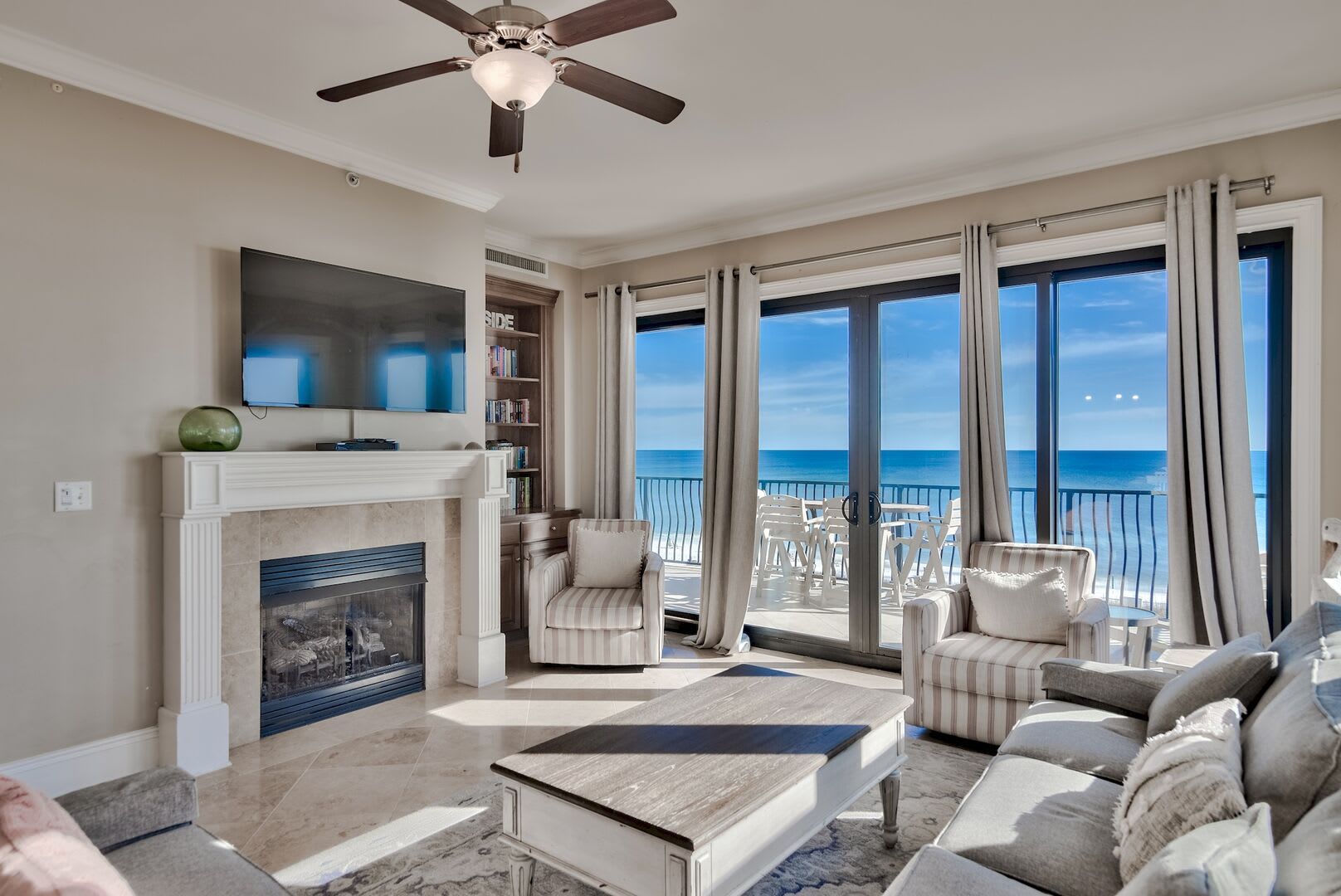Nicely Furnished and Decorated Living Room with a great view!
