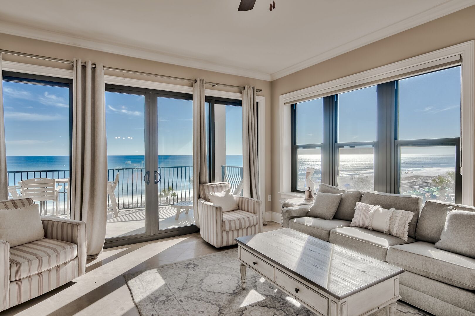 Nicely Furnished and Decorated Living Room with a great view!