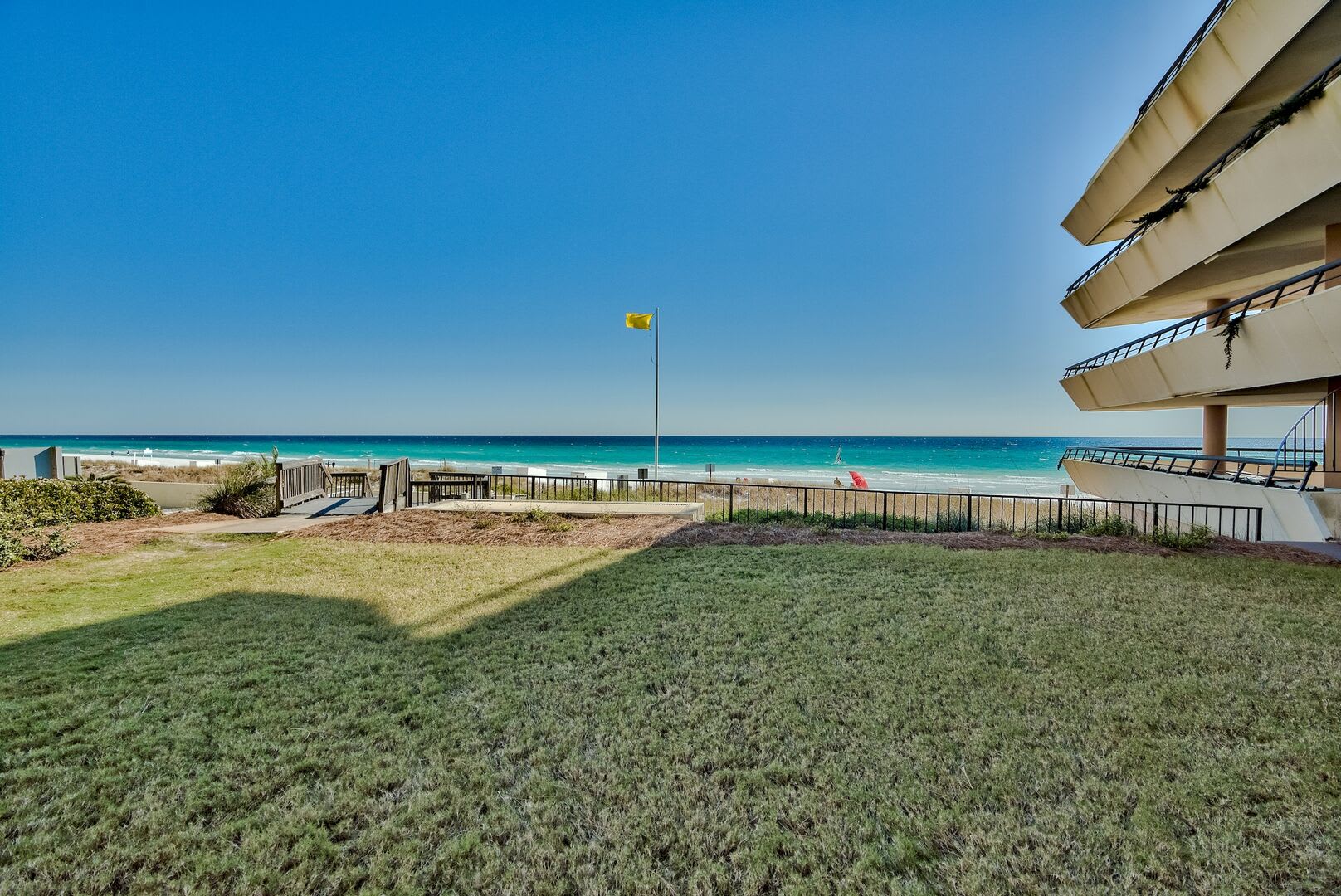 Community greenspace outside the unit