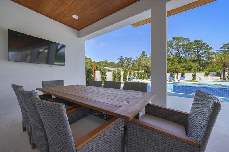 The Second Sandbar - Luxury 30A Vacation House Near Beach with Golf Cart, Elevator, Private Pool & Spa Tub in Dune Allen Beach, Florida - Five Star Properties Destin/30A