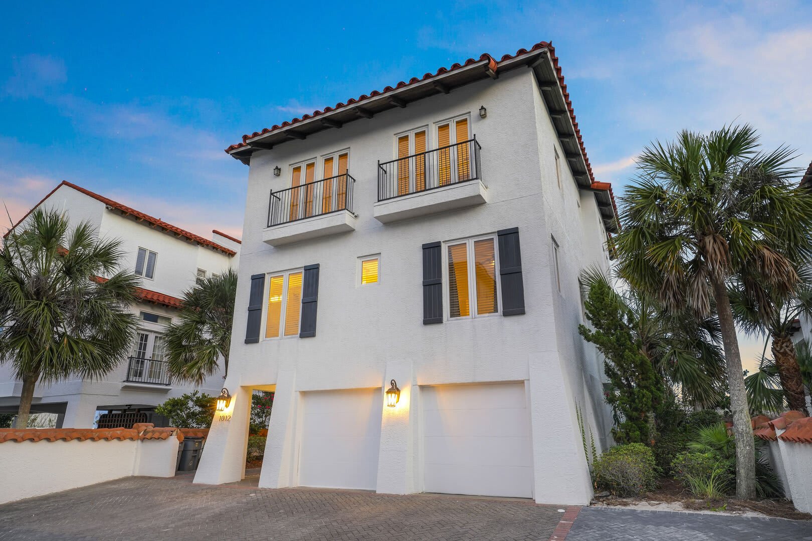 This is the view from the front of the house with parking for 4-5 cars. You cannot park on the street in this gated community