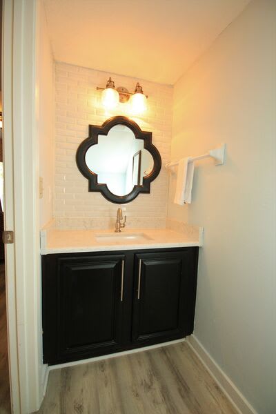 Half bathroom downstairs