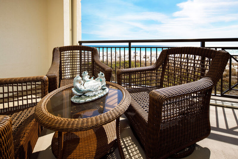 Beachfront Balcony - 
Bella Riva Resort, Okaloosa Island, Fort Walton Beach, FL Vacation Rentals