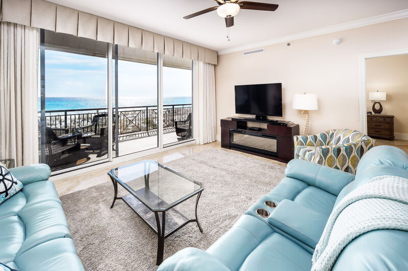 Living Room - 
Bella Riva Resort, Okaloosa Island, Fort Walton Beach, FL Vacation Rentals