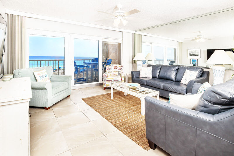 Living Room with Private Balcony - 
Islander Beach Resort 3001 Fort Walton Beach Okaloosa Island