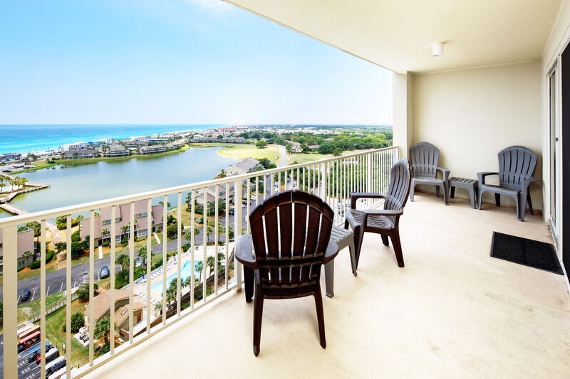 Balcony, Ariel Dunes II 1507, Destin Vacation Rentals Scenic Gulf Drive
