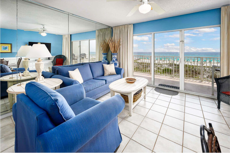 Living Room - 
Gulf Dunes 206 Fort Walton Beach Florida Okaloosa Island Destin