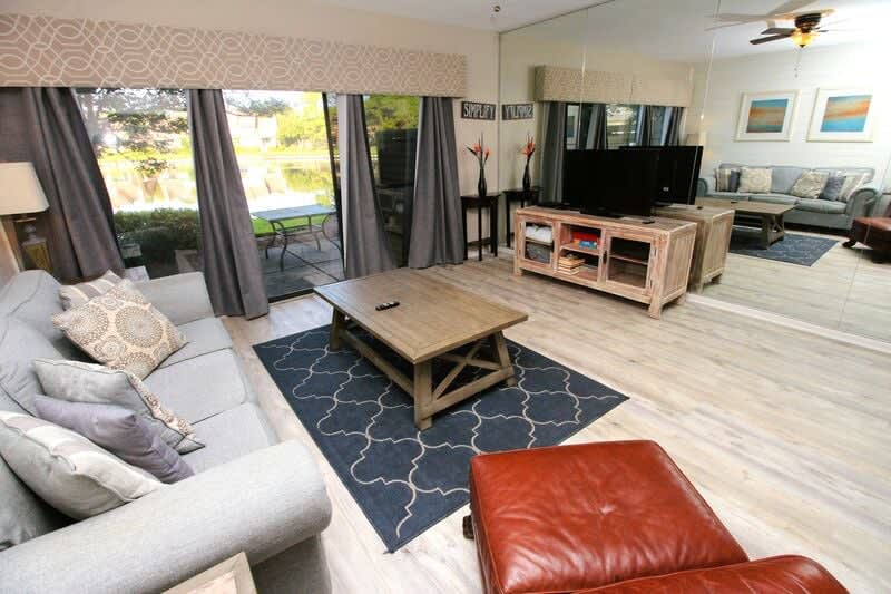 Living room with flat screen TV