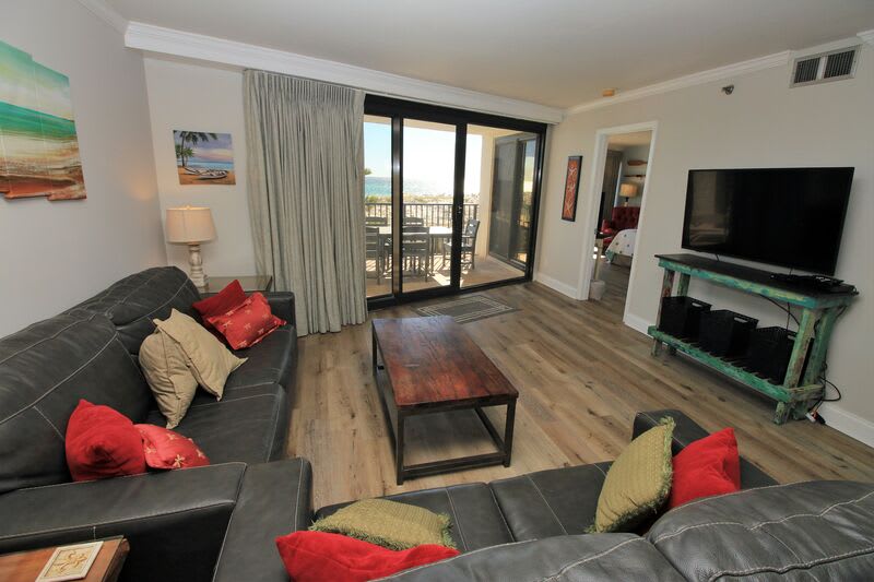 Gulf view from the living and dining areas