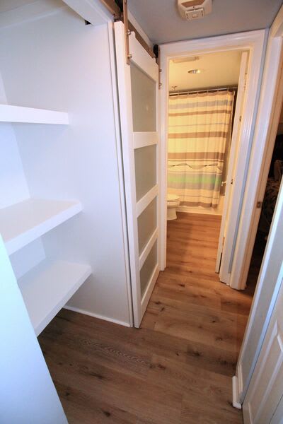 Extra storage area in the hallway